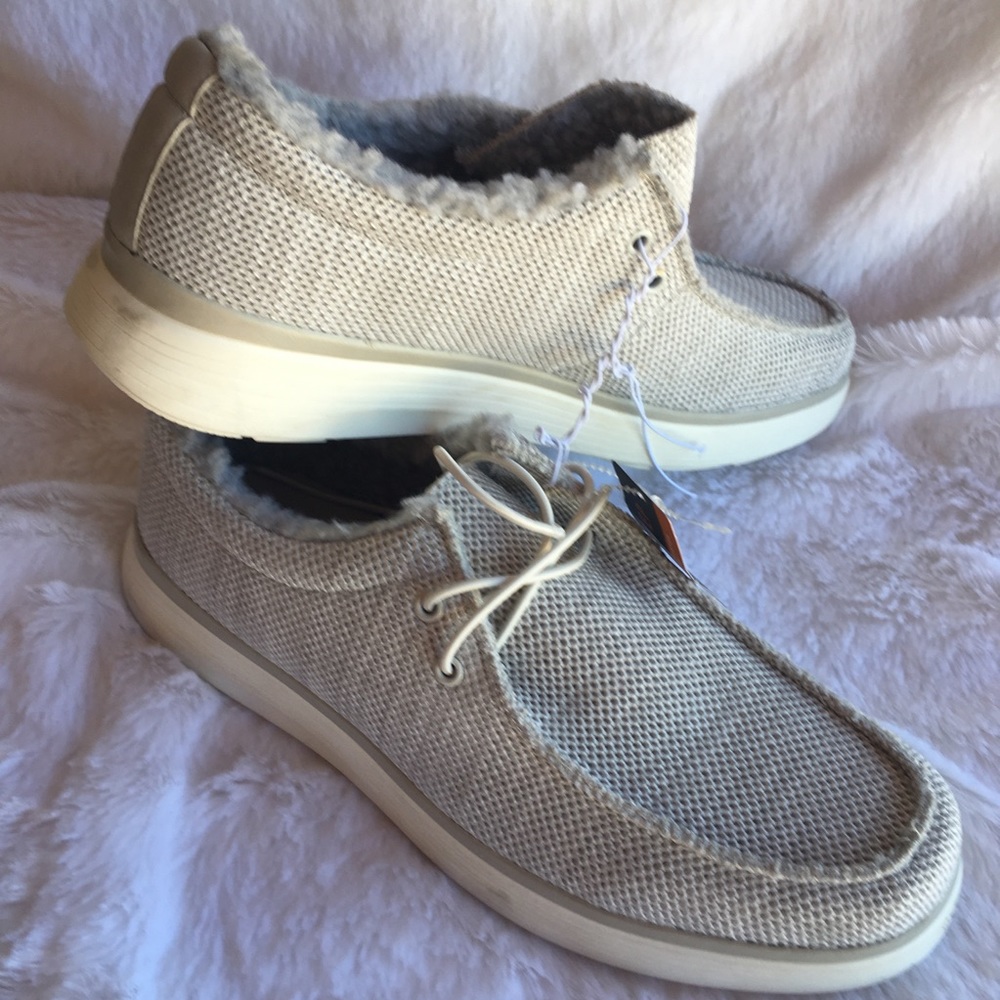 Flex Step Men’s Fur-lined Loafer Shoes NWT